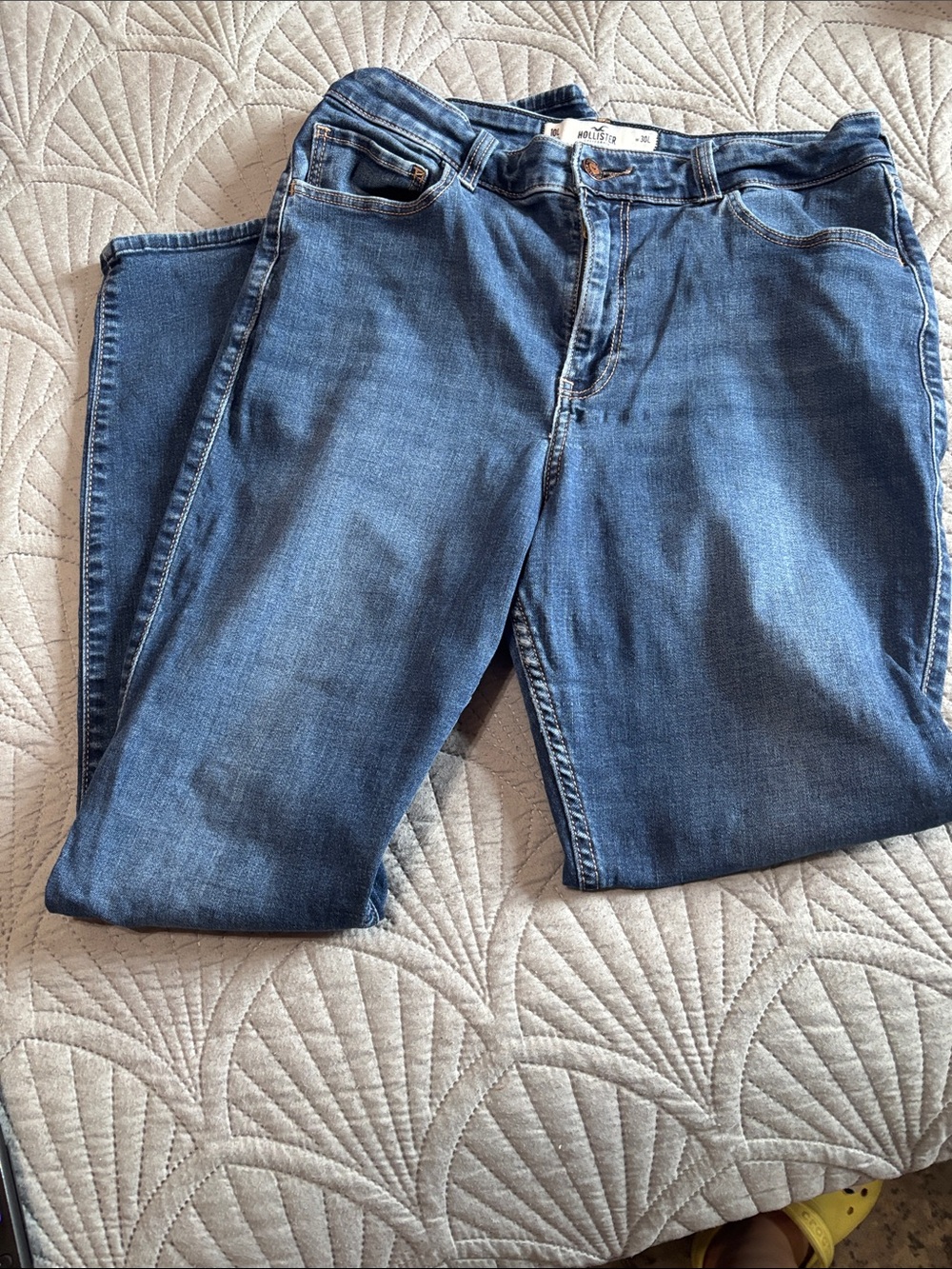 Hollister Curvy High-Rise Super Skinny Jeans - Dark Blue Denim